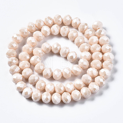 Electroplate Glass Beads Strands X1-EGLA-A034-P6mm-A17-1