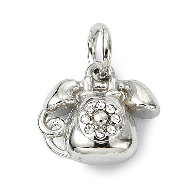 304 Stainless Steel Rhinestone Pendants STAS-A145-04L-P-1