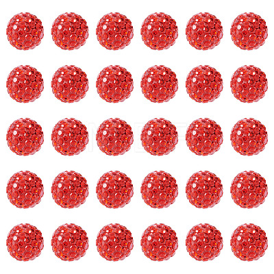 30Pcs Pave Disco Ball Beads RB-TA0001-26A-1
