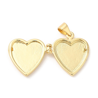 Natural Shell Locket Pendants KK-K332-15G-05-1