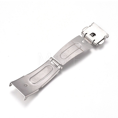 201 Stainless Steel Watch Band Clasps STAS-D173-01B-1
