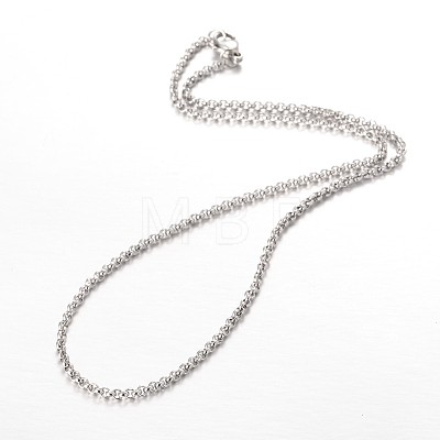 304 Stainless Steel Rolo Chain Necklaces NJEW-JN01228-02-1