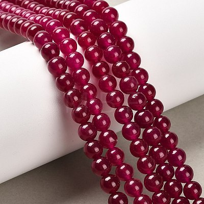 Natural Malaysia Jade Bead Strands G-M101-6mm-08-1