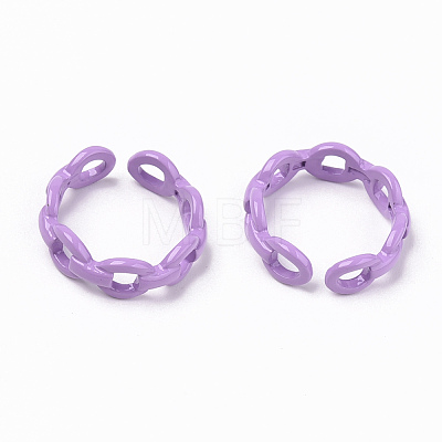 Spray Painted Alloy Cuff Rings X-RJEW-T011-17-RS-1