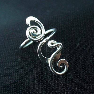 Boho Adjustable Brass Twisted Wire Wrapped Long Toe Rings FS-WGE7B88-01-1