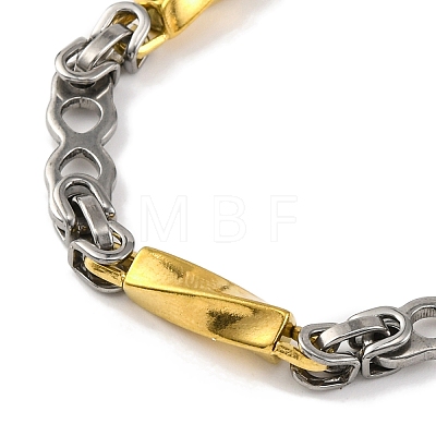 201 Stainless Steel Twist Links Chain Necklace NJEW-F22-39Q-GP-1