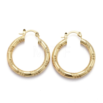 Brass Hoop Earring EJEW-P265-04G-1