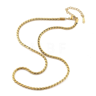 304 Stainless Steel Rope Chain Necklaces for Women NJEW-Q026-02G-1