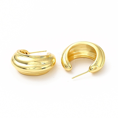 Rack Plating Brass Stud Earrings EJEW-H093-03G-1
