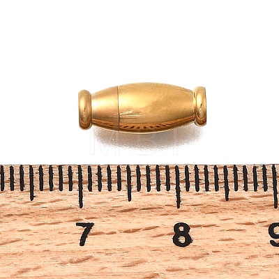 Barrel 304 Stainless Steel Magnetic Clasps STAS-D382-03C-G-1