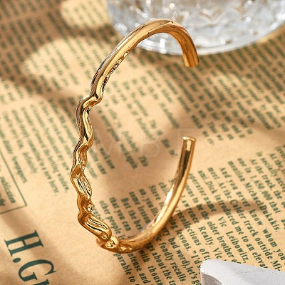 Brass Cuff Bangles for Women BJEW-F482-11G-1