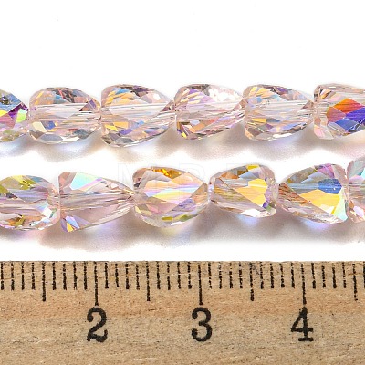 Transparent Electroplate Glass Beads Strands GLAA-G116-03A-AB01-1