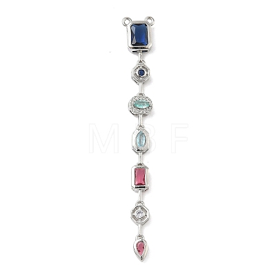 Brass Micro Pave Cubic Zirconia Big Pendants KK-G547-01P-1