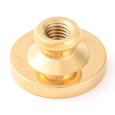 Golden Tone Round Wax Seal Brass Stamp Heads AJEW-S087-01G-12-1