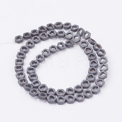 Non-magnetic Synthetic Hematite Beads Strands G-P341-07F-6x3mm-1