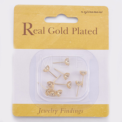 Brass Stud Earring Findings X-KK-Q675-83-1