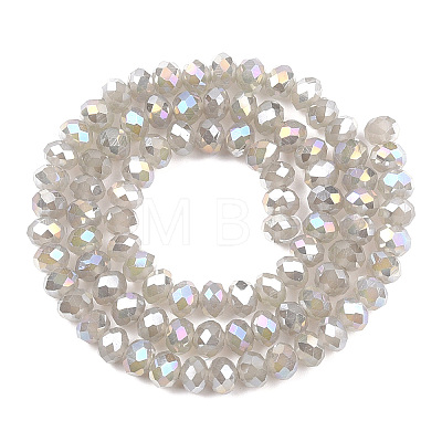 Electroplate Glass Beads Strands EGLA-A034-J8mm-B09-1