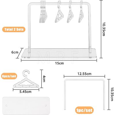 Transparent Acrylic Earring Display Stands EDIS-WH0021-11-1