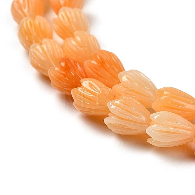 Synthetic Shell Dyed Carved Beads Strands SHEL-K007-08A-03-1