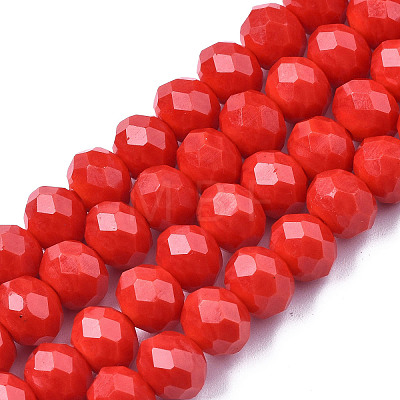 Electroplate Glass Beads Strands X-EGLA-A044-P8mm-A22-1