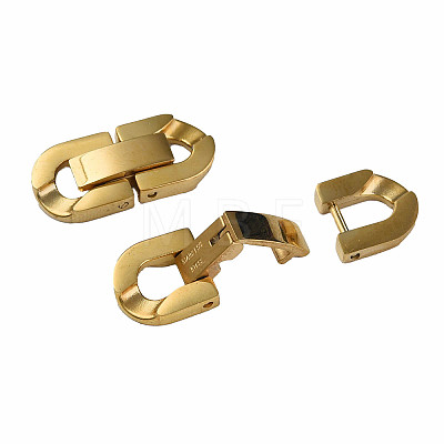 304 Stainless Steel Fold Over Clasps X-STAS-N087-48B-02G-1