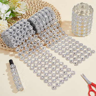 Acrylic & Rhinestone Mesh Wrap Roll DIY-WH0899-697B-1