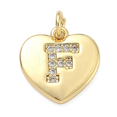 Brass Micro Pave Clear Cubic Zirconia Pendants KK-D229-01G-06-1