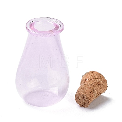 Glass Cork Bottles Ornament AJEW-O032-02D-1