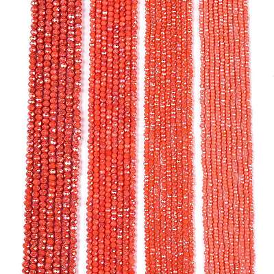 Electroplate Glass Beads Strands EGLA-A044-P2mm-B21-1