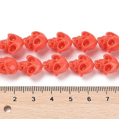 Synthetic Coral Carved Beads Strands CORA-M001-10D-1