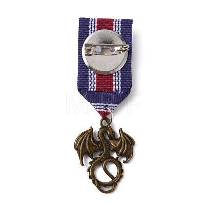 Dragon Medal Alloy Lapel Pin JEWB-WH0027-03-1