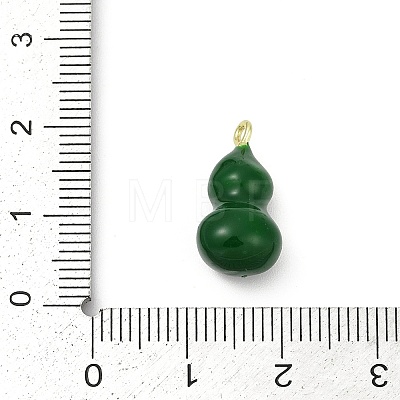 Gourd Brass Enamel Pendants KK-G526-20G-1