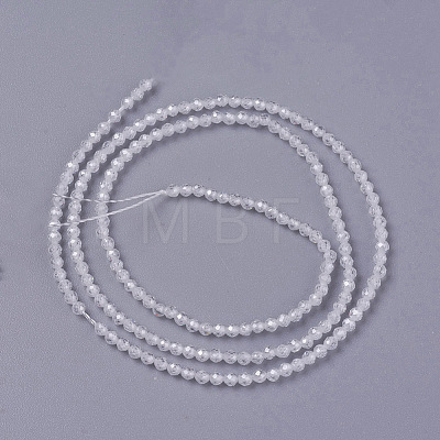 Cubic Zirconia Beads Strands X-G-F596-48I-3mm-1