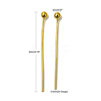Brass Ball Head Pins X-KK-R020-04G-1