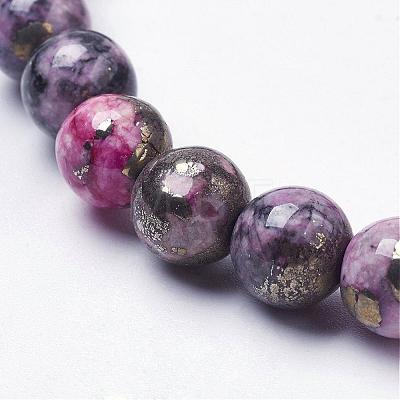 Natural Pyrite Beads Strands G-K181-N02-1