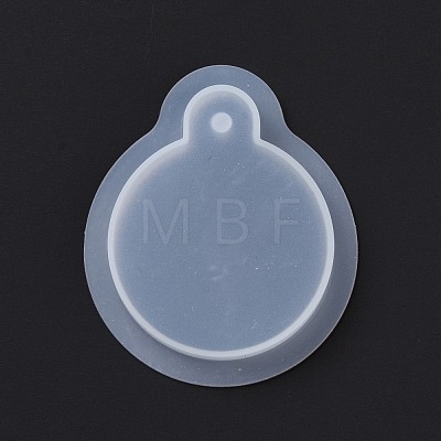Flat Round Pendant Food Grade Silicone Molds DIY-D074-12-1