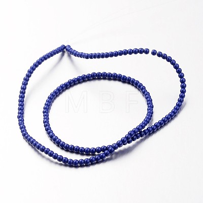 Non-magnetic Synthetic Hematite Bead Strands G-F301-3mm-04-1
