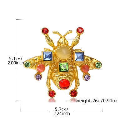 Beas Alloy Colorful Rhinestone Brooch for Backpack Clothes PW-WG3F6A3-01-1