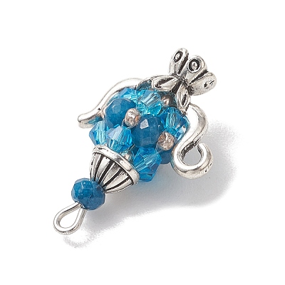 Glass Seed Beaded Pendants PALLOY-MZ01273-01-1