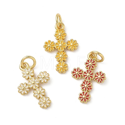 Brass Enamel Pendants KK-A273-02G-1
