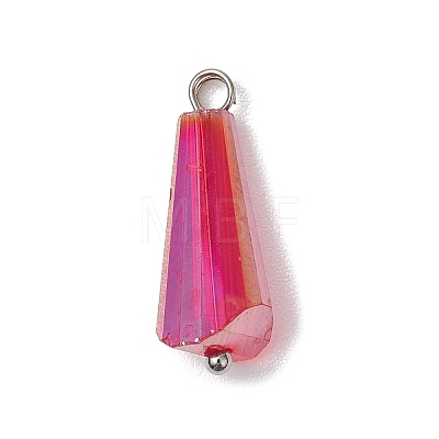 10Pcs Glass Pendants PALLOY-JF03052-02-1