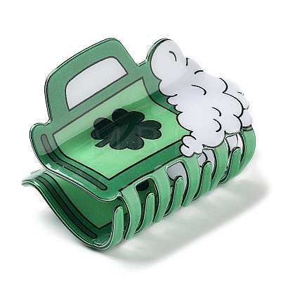 Saint Patrick's Day PVC Plastic Claw Hair Clips PHAR-D016-01D-1