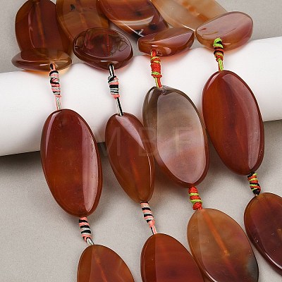 Natural Banded Agate Beads Strands G-F825-H01-02A-1