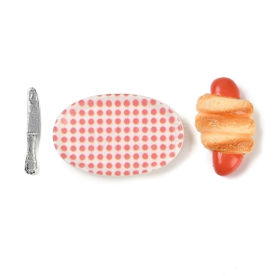 Resin Miniature Breakfast Set Ornaments DIY-H174-01B-1