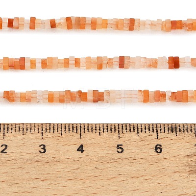 Natural Red Aventurine Beads Strands GG-CBA2498-C07-01-1