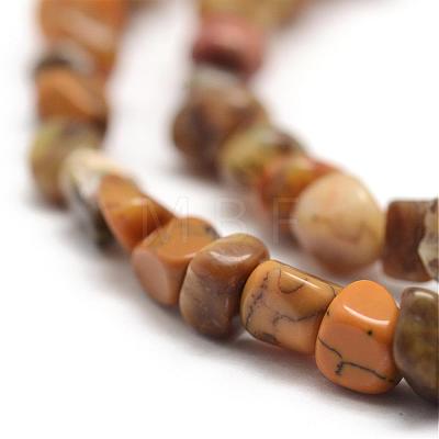 Natural Yellow Moss Agate Beads Strands G-F465-10-1