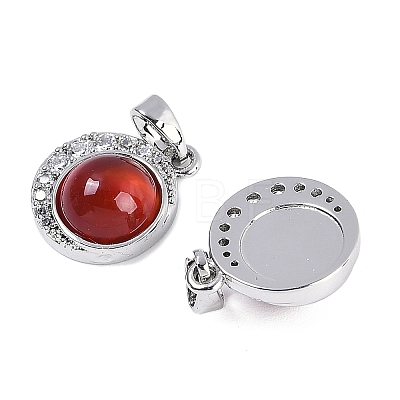 Natural Carnelian(Dyed & Heated) Pendants KK-U043-53P-01-1