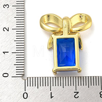 Rack Plating Brass Micro Pave Cubic Zirconia Pendants KK-I718-14G-1