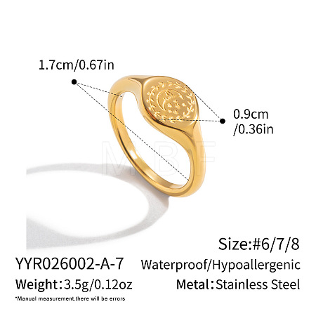 304 Stainless Steel Finger Rings for Women DP0534-1-1