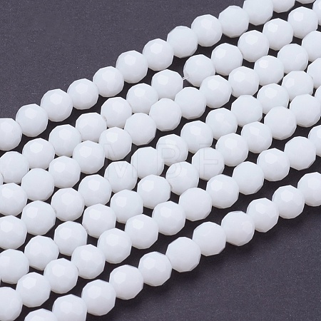 Faceted(32 Facets) Glass Beads Strands EGLA-J042-6mm-26-1